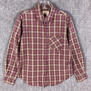 At Last & Co Button Up Shirt Women's Medium 100% Cotton Long Sleeve‎ Adults M